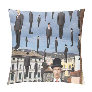 Personality  Businessmen Floating In The Sky Pillow Covers