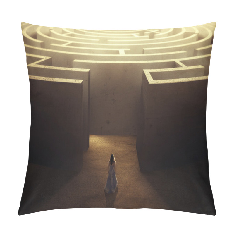 Personality  Woman and maze pillow covers
