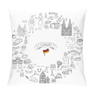 Personality  Germany Icons Set Pillow Covers