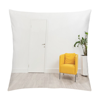 Personality  Waiting Room With A Yellow Armchair Pillow Covers