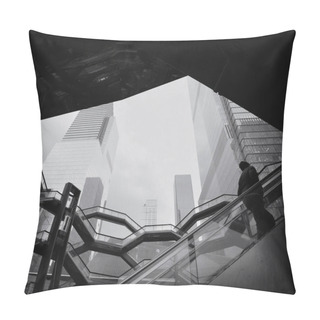 Personality  New York City, NY, USA - December 4 , 2019. Creative Image. The Vessel, Structure And Visitor Attraction, Part Of The Hudson Yards Redevelopment Project In Manhattan, New York City, New York, USA.  Pillow Covers