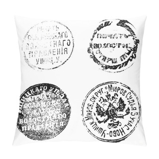 Personality  Old Russian Stamps Pillow Covers