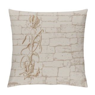 Personality  Vector - Sand Stone Sculpture On Wall Pillow Covers