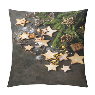 Personality  Christmas Star Shape Sugar Cookies Pillow Covers