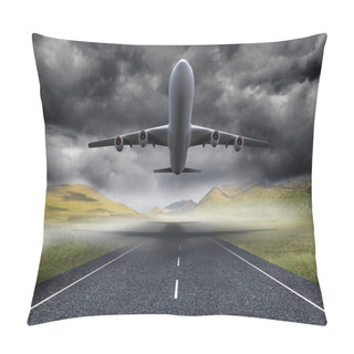Personality  3D Plane Taking Off Over Street Pillow Covers