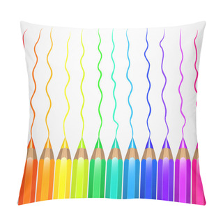 Personality  Set Of Colorful Pencils Pillow Covers