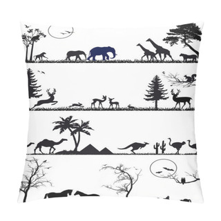 Personality  Animal Background Set, Vector Pillow Covers