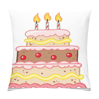 Personality  Birthday Cake With Three Candles Pillow Covers
