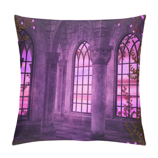 Personality Castle Interior Fantasy Backdrop Pillow Covers
