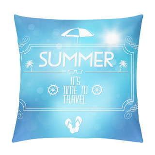 Personality  Summer  Banner Vector Illustration   Pillow Covers