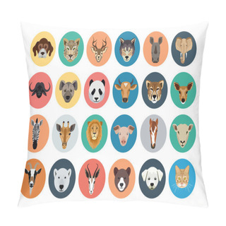 Personality  Animals Flat Colored Icons 1 Pillow Covers