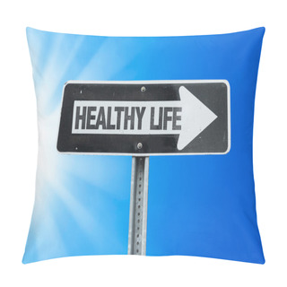Personality  Healthy Life Direction Sign Pillow Covers