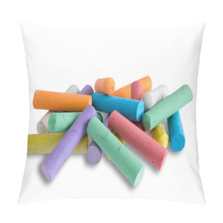 Personality  Collection Of Bright Colorful Chalk Crayons Pillow Covers