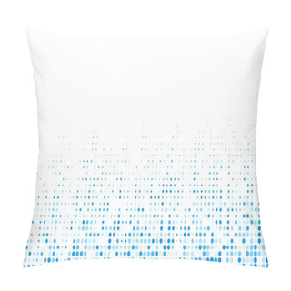 Personality  Abstract Blue Halftone Dotted Vanished Background. Vector Illustration. Pillow Covers