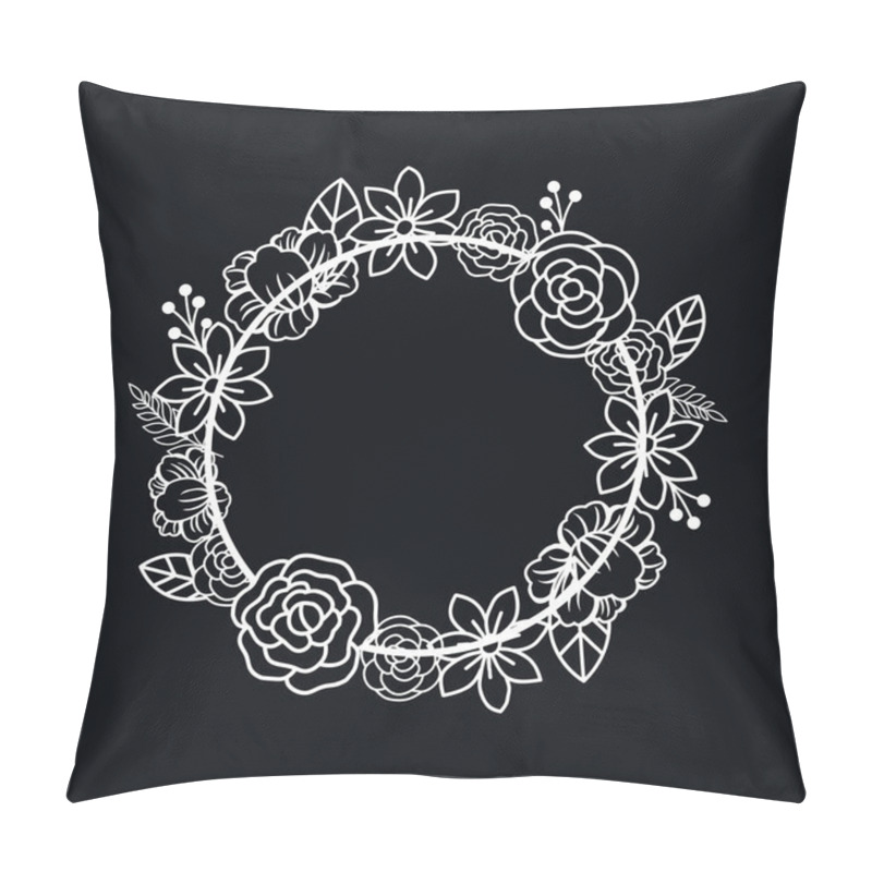 Personality  Floral Cut File With Space In The Midle Pillow Covers