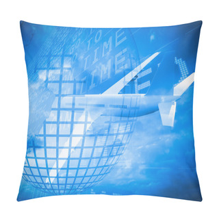 Personality  Travel And Tourism Collage With Airplane Pillow Covers