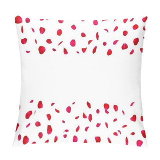 Personality  Frame Of Red Rose Petals Pillow Covers