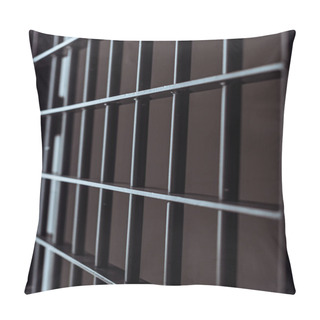 Personality  Metallic Grungy Dark Prison Bars Pillow Covers