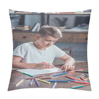 Personality  Little Boy Drawing Picture Pillow Covers
