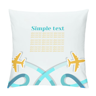 Personality  Card With Two Planes Pillow Covers