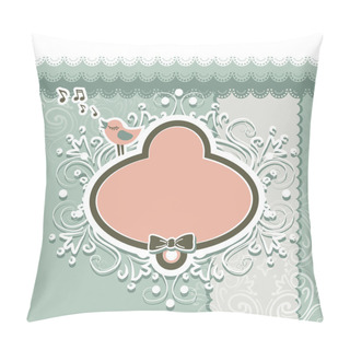 Personality  Retro Style Frame And Design Elements For Scrapbooking Pillow Covers