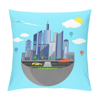 Personality  Urban Earth Concept. Vector Illustration Pillow Covers