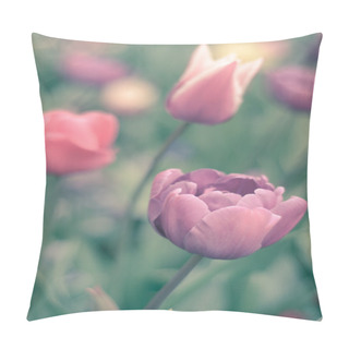 Personality  Retro Pastel Tulips Pillow Covers