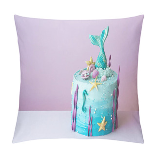 Personality  Mermaid Birthday Cake Pillow Covers
