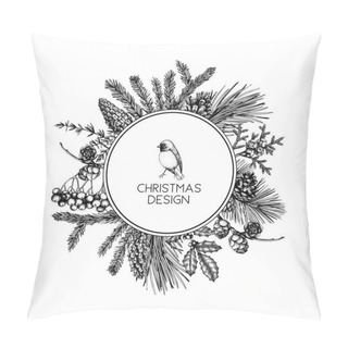 Personality  Vintage Christmas Card Design Pillow Covers