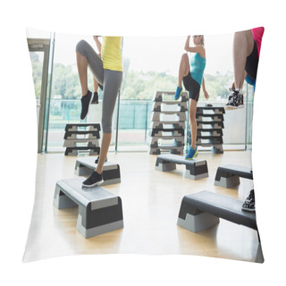Personality  Fitness Class Exercising In The Studio Pillow Covers