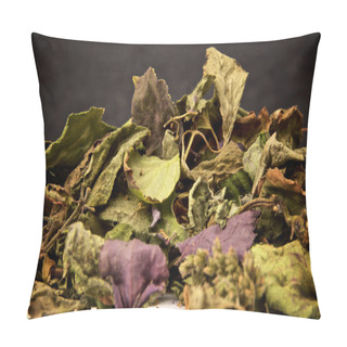 Personality  Colorful Dried Patchouli Flowers And Leaves Pillow Covers