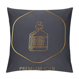 Personality  Alcohol Golden Line Premium Logo Or Icon Pillow Covers