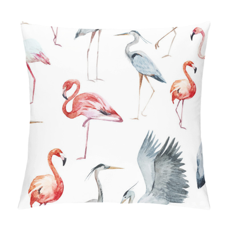 Personality  Flamngo And Heron Pattern Pillow Covers