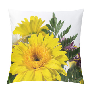 Personality  Basket Of Chrysanthemums And Gerbera Flowers Pillow Covers