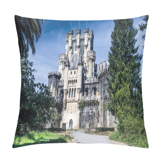 Personality  The Abandoned Butron Castle In Pais Vasco, Castillo De Butron Spain Pillow Covers