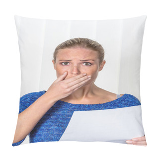 Personality  Woman Gets Bad News Pillow Covers