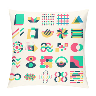 Personality  Pop Art Geometric Aesthetic Shape With Colorful Color Bundle Kit Set Objects  Pillow Covers