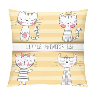 Personality  Cute Little Princess - Cat Characters Pillow Covers