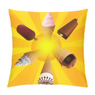 Personality  Ice Cream  Background Pillow Covers