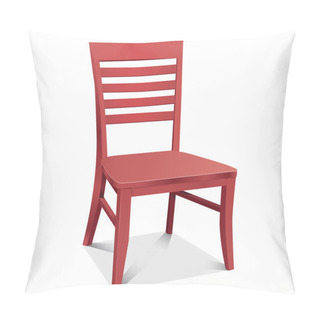 Personality  Chair Red Classic Detailed Vector Illustration Pillow Covers