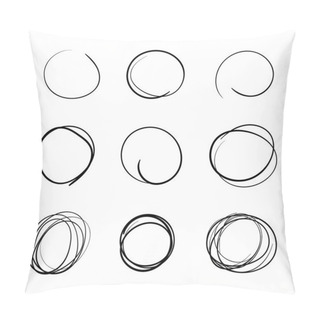 Personality  Circle Template Hand Drawn Simple Set  Pillow Covers