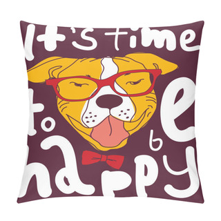 Personality  Crazy Time Hipster Dog Pillow Covers