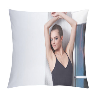 Personality  Ballerina Is Doing Exercises In Ballet Class Pillow Covers