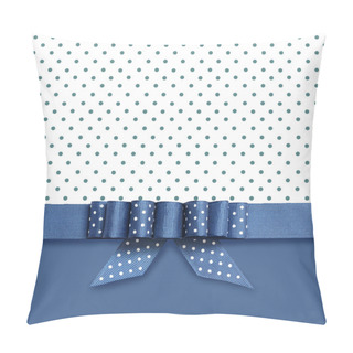Personality  Bow On Blue And White Background Pillow Covers