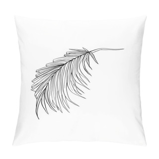 Personality  Coconut Frond Sketched Vector Illustration Pillow Covers
