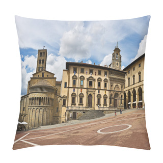 Personality  Piazza Grande Square In Arezzo, Tuscany, Italy Pillow Covers