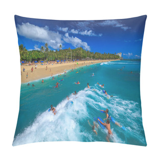 Personality  Boogie Boarding Waikiki Pillow Covers