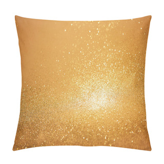 Personality  Golden Christmas Background With Glossing Sequins Pillow Covers