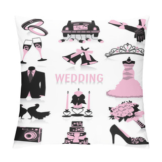 Personality  Wedding Silhouettes Pillow Covers