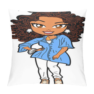 Personality  Stylish African American Woman Pillow Covers